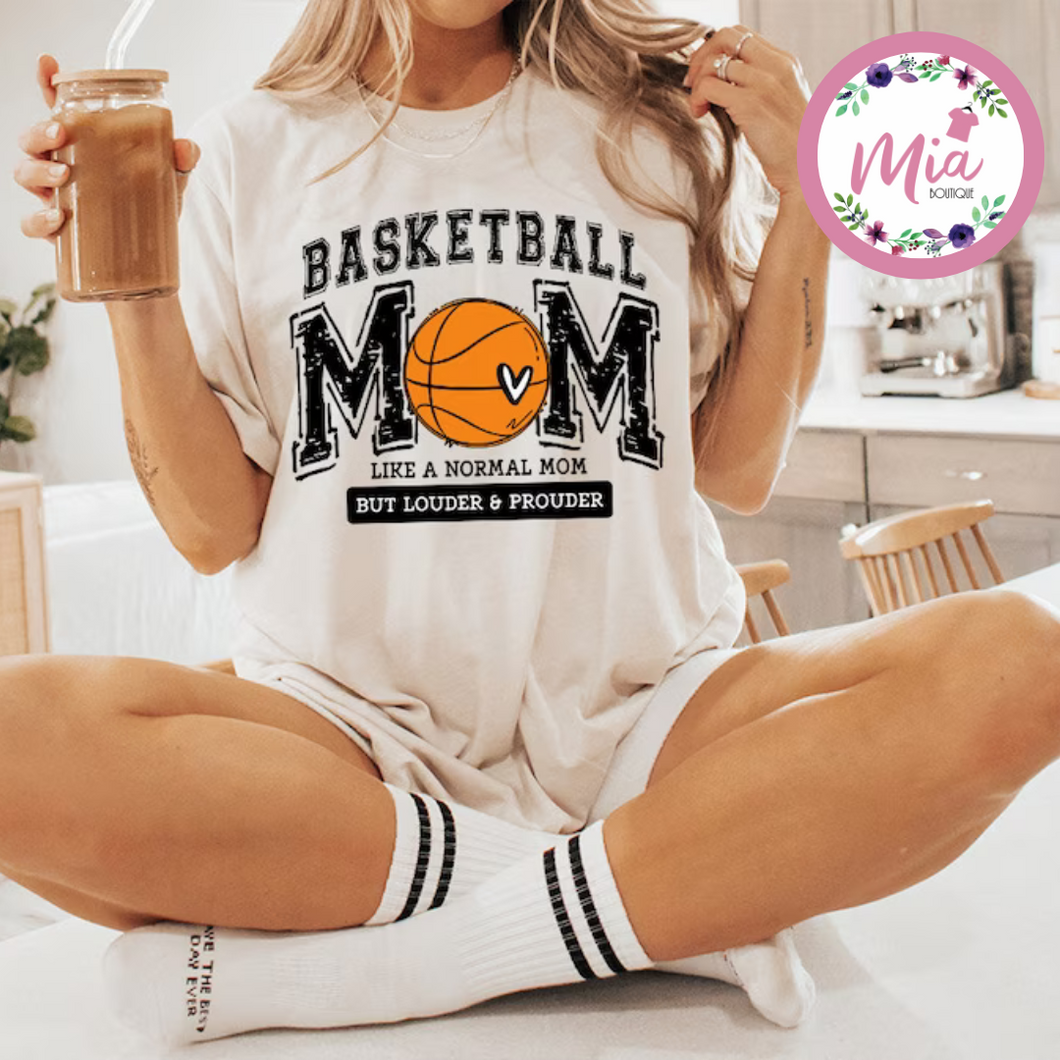 Louder and Prouder Basketball Mom Tee