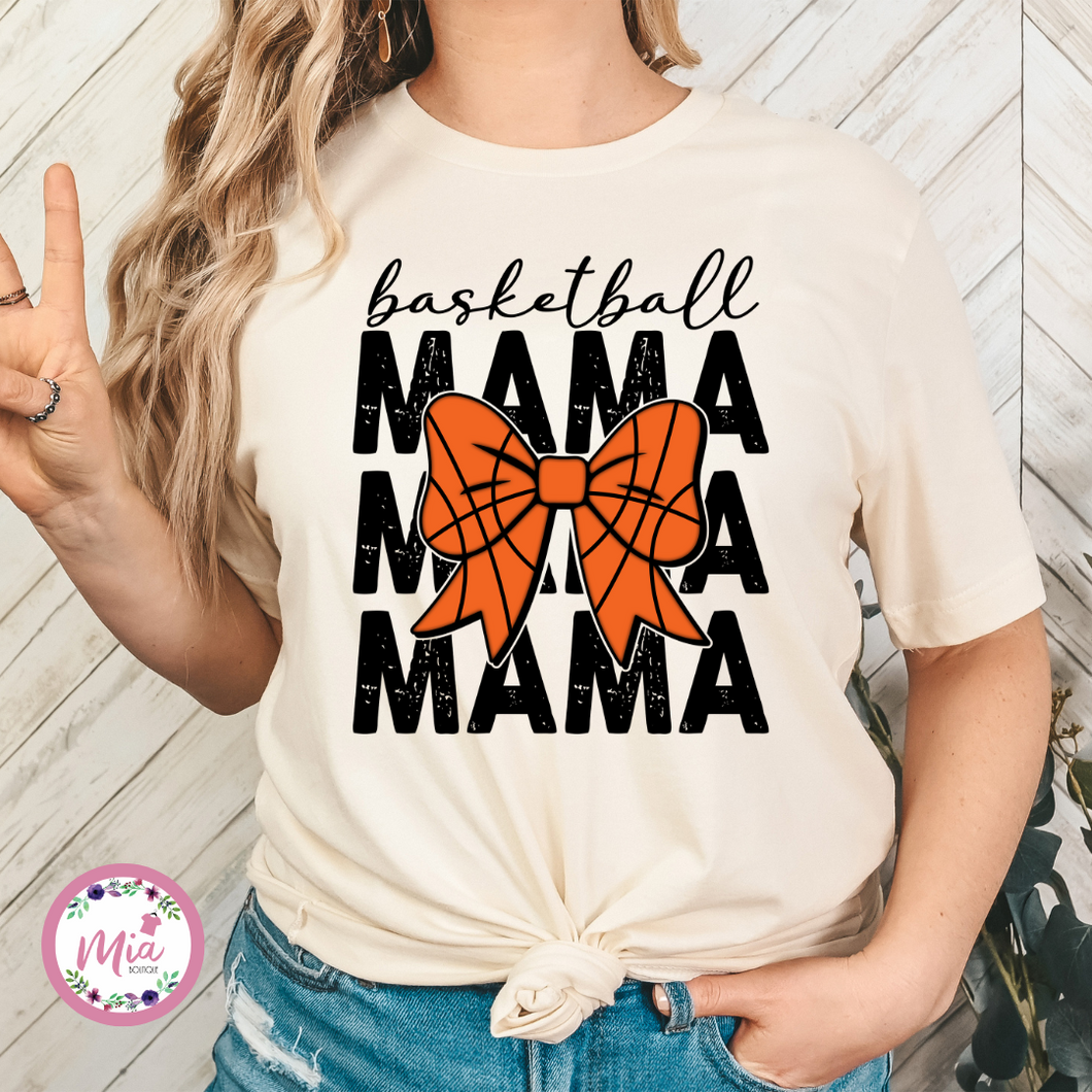 Basketball Mama Bow Tee