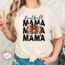 Load image into Gallery viewer, Football Bow Mom Tee
