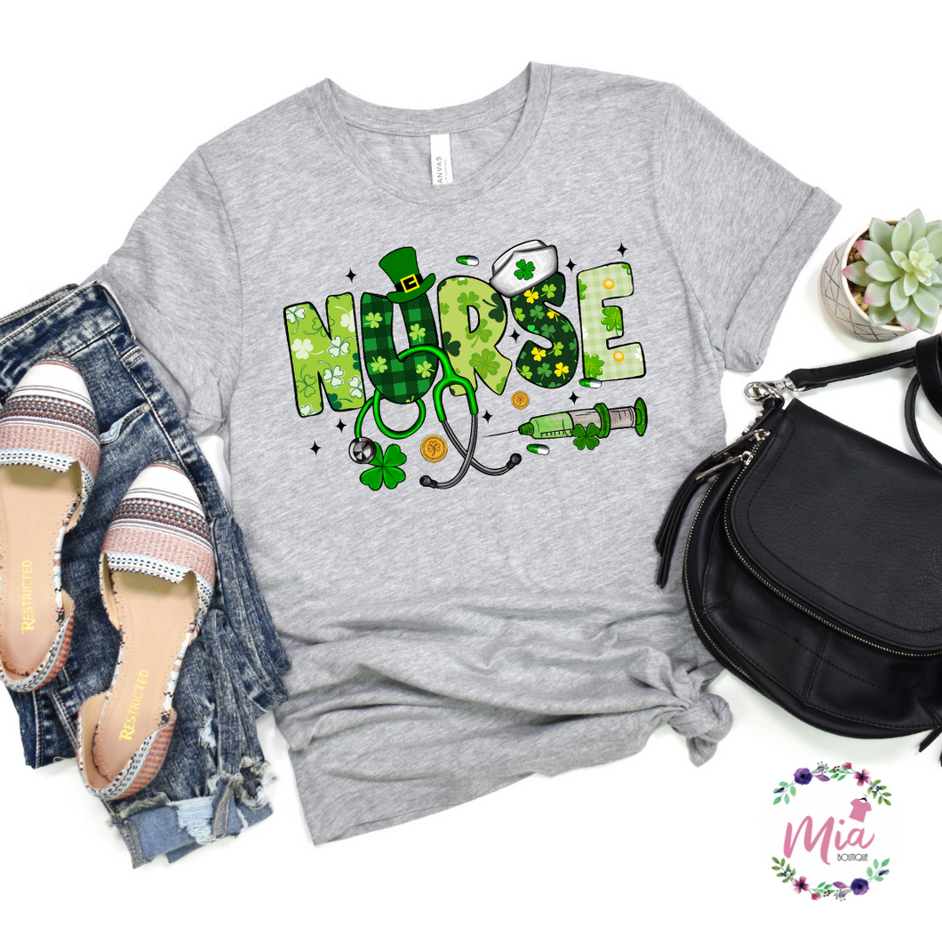 St Patricks Day Nurse Tee