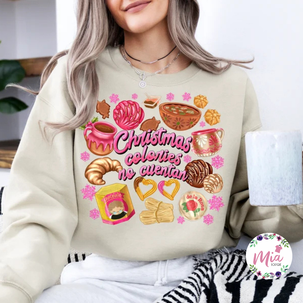 Christmas Calories No Cuentan Crewneck