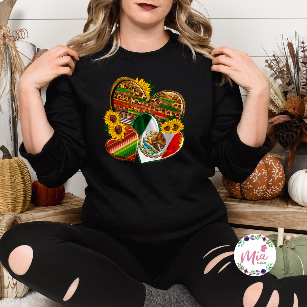 Mexico Sunflower Hearts Sweater